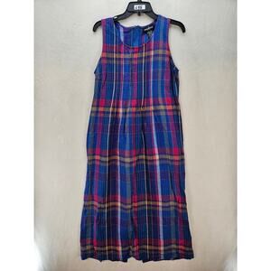 POSITIVE ATTITUDE Y2K VINTAGE WOMENS' 10 PLAID DRESS SLEEVELESS